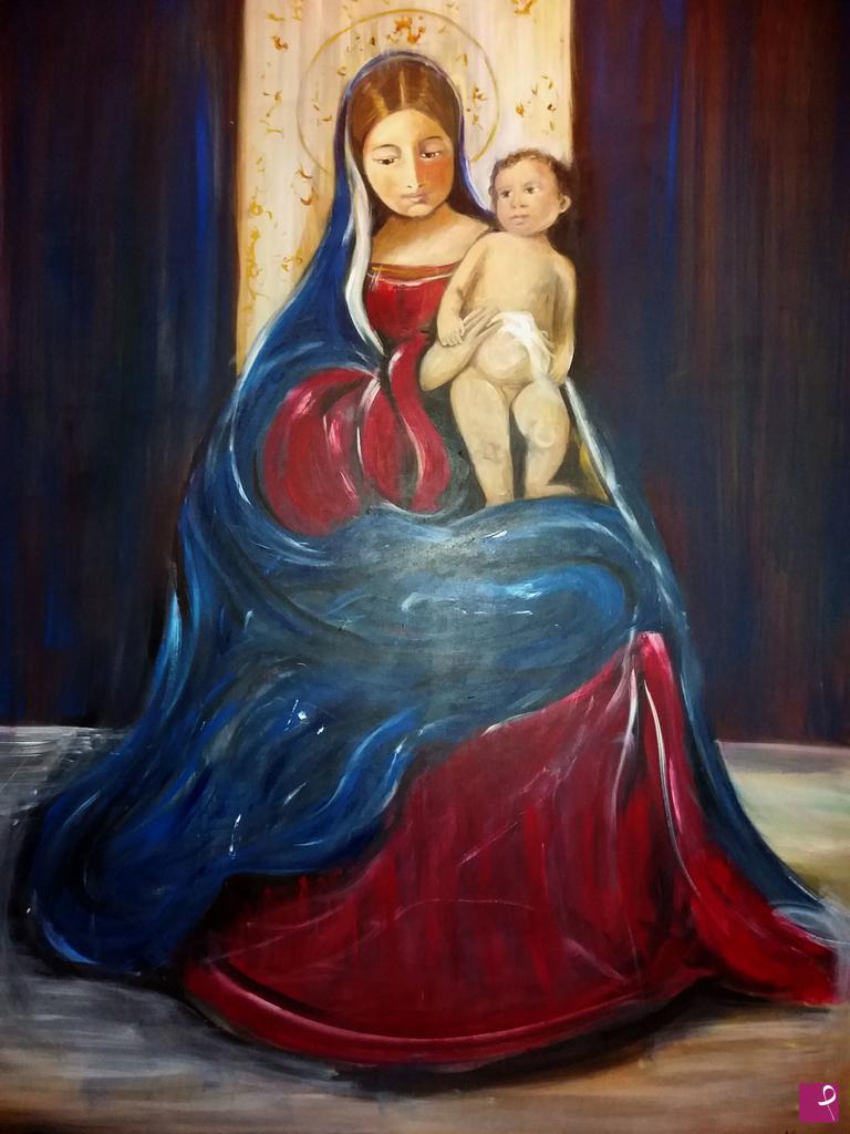 quadri in vendita online - Madonna con bambino