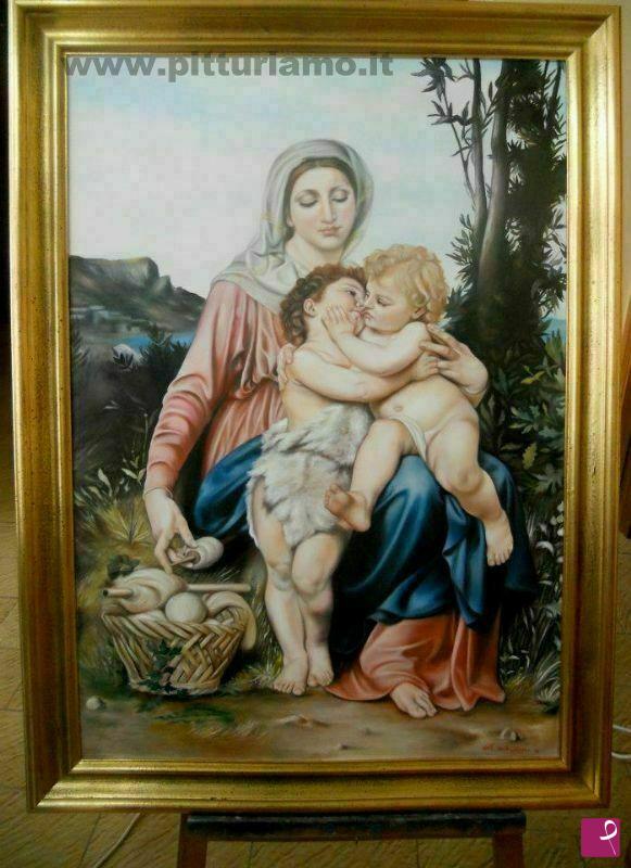 quadri in vendita online - MADONNA CON BAMBINO E SAN GIOVANNINO
