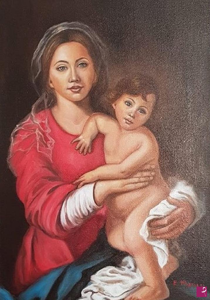 quadri in vendita online - Madonna con bambino Gesù