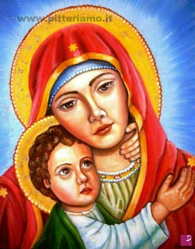 quadri in vendita online - MADONNA CON BIMBO GESU