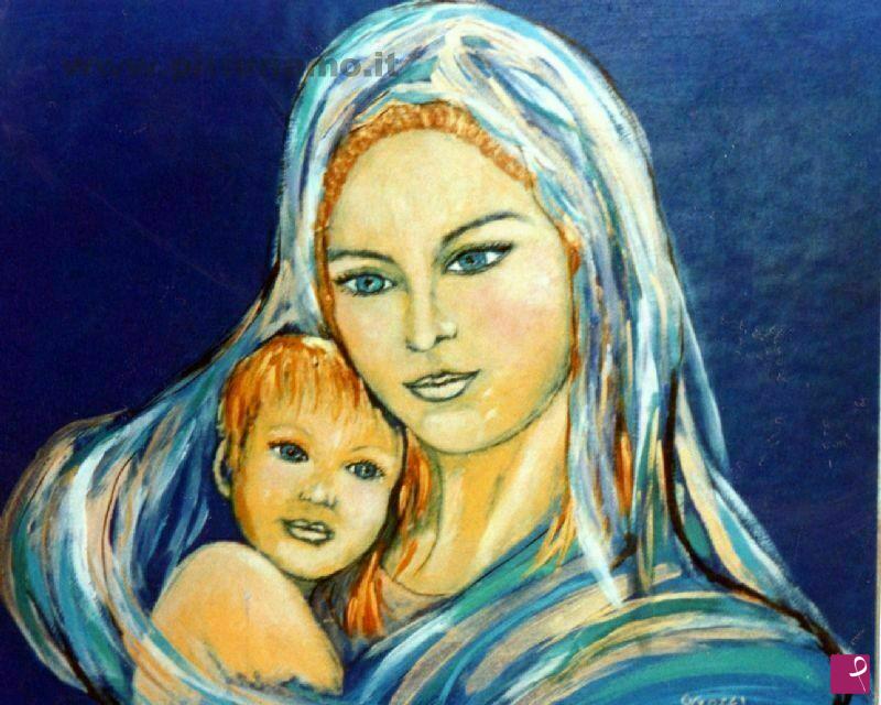 quadri in vendita online - Madonna con Gesù