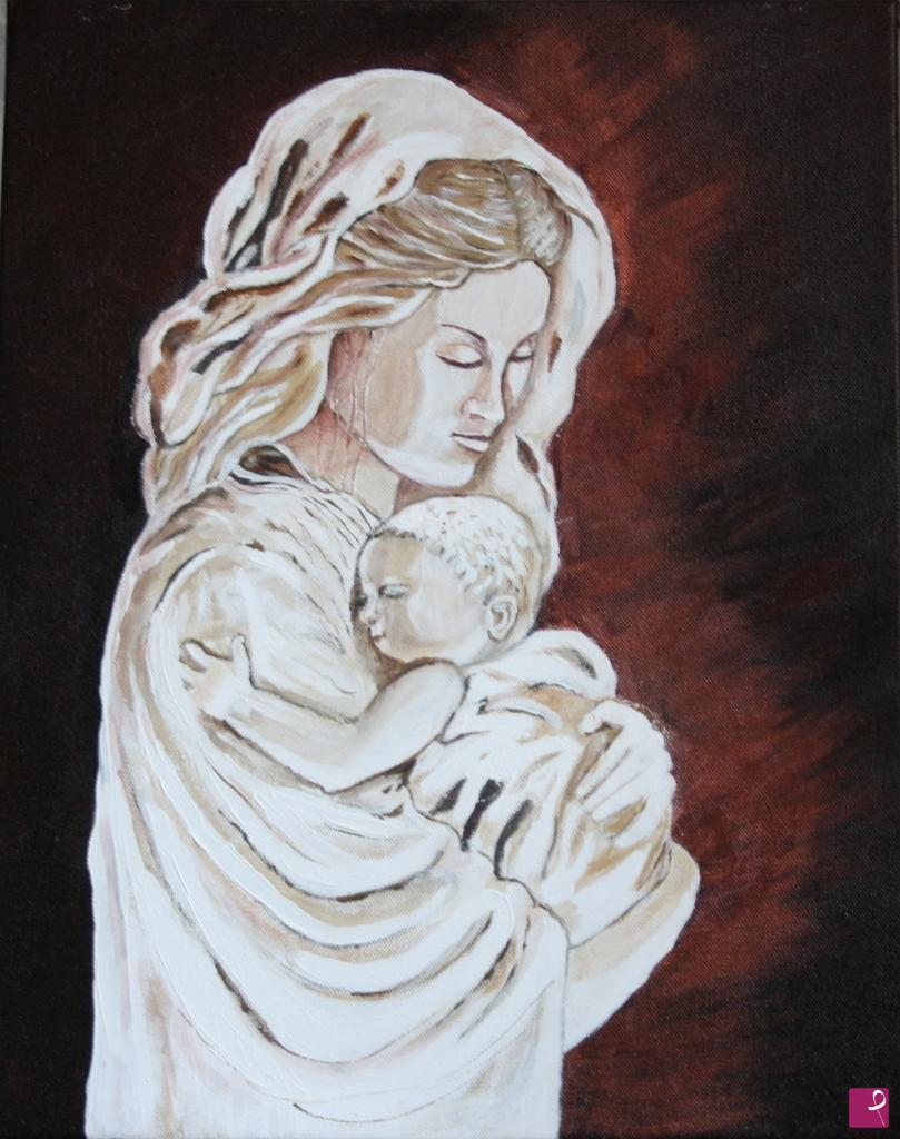 quadri in vendita online - Madonna con il bambinello
