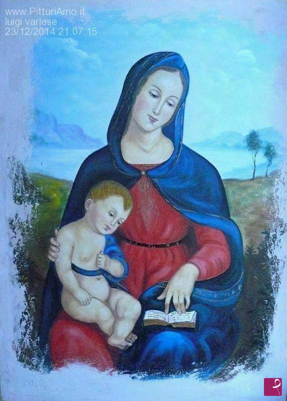 quadri in vendita online - Madonna con il Bambino