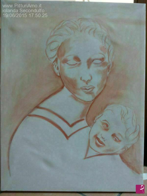 quadri in vendita online - madonna con il bambino