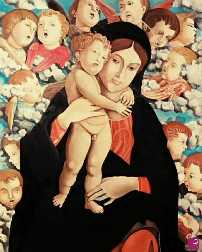 quadri in vendita online - Madonna dei cherubini