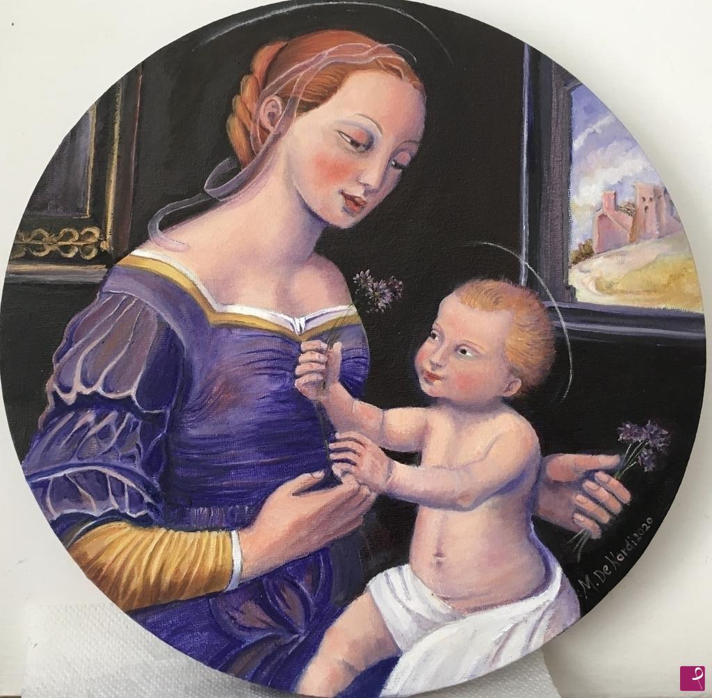quadri in vendita online - Madonna dei garofani