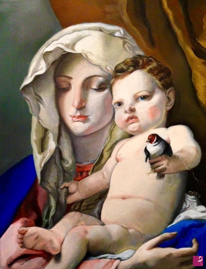 quadri in vendita online - Madonna del cardellino