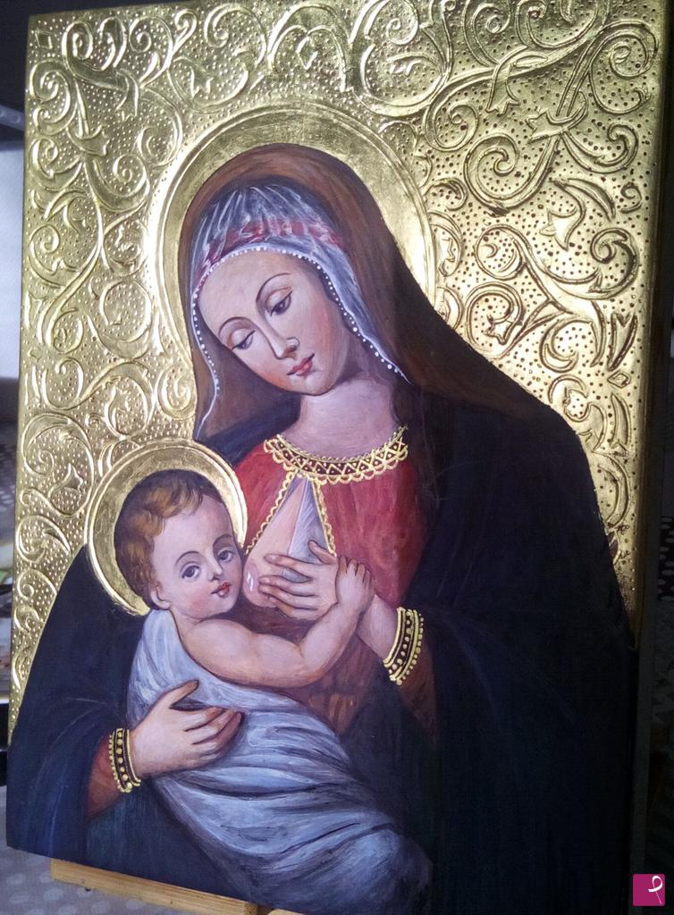 quadri in vendita online - Madonna del latte
