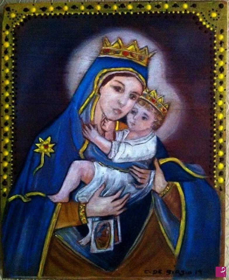quadri in vendita online - Madonna  del  perdono