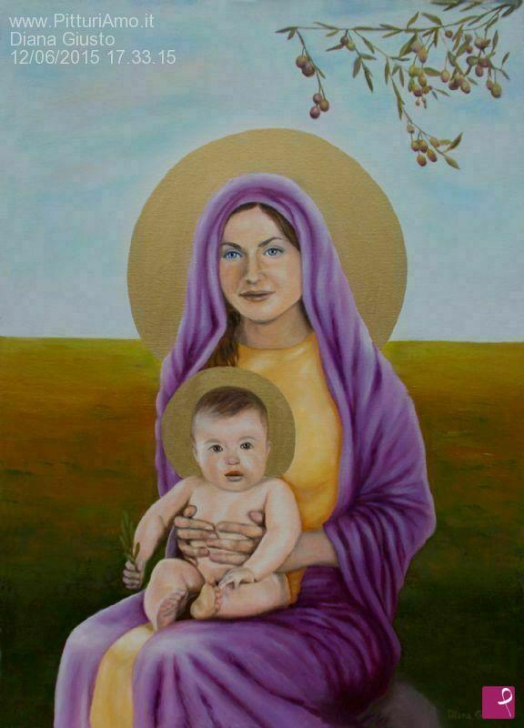 quadri in vendita online - MADONNA della PACE (o dell'ULIVO)