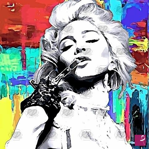 quadri in vendita online - Madonna e i colori