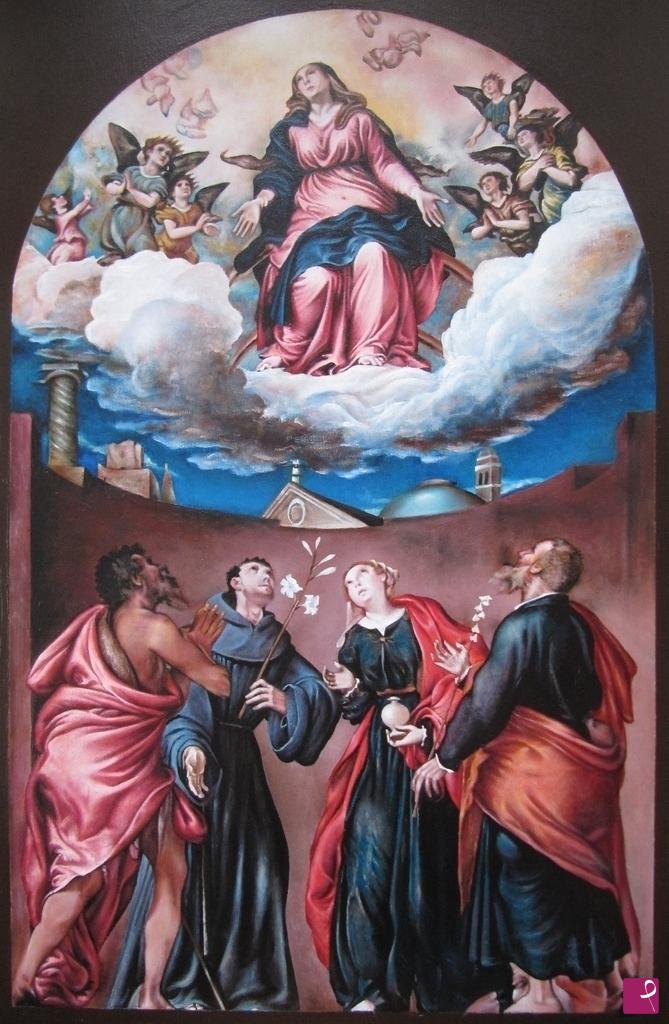 quadri in vendita online - Madonna in Gloria e Santi