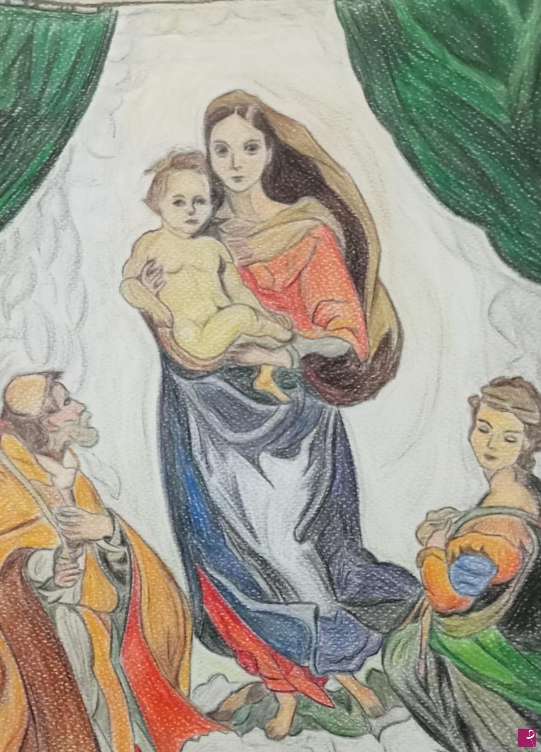quadri in vendita online - "Madonna Sistina"