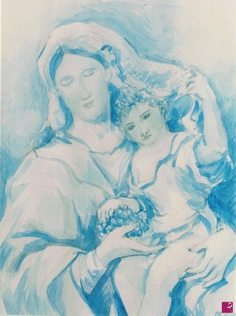 quadri in vendita online - Madonna turchina