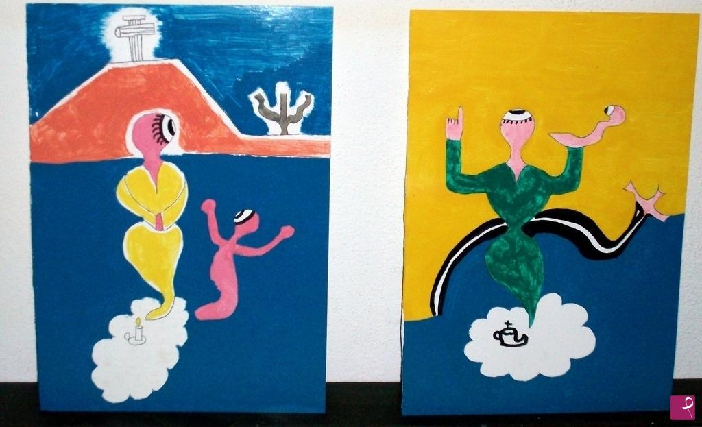 quadri in vendita online - Madonne con Bambino (Dittico Orientale)