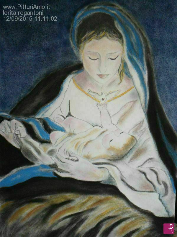 quadri in vendita online - MADONNINA COL BAMBINO