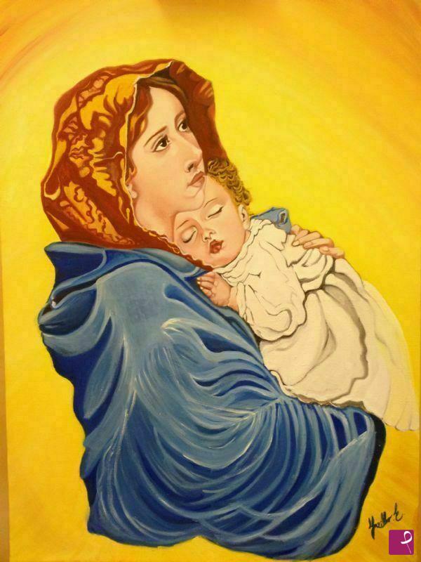quadri in vendita online - Madonnina con Bambino