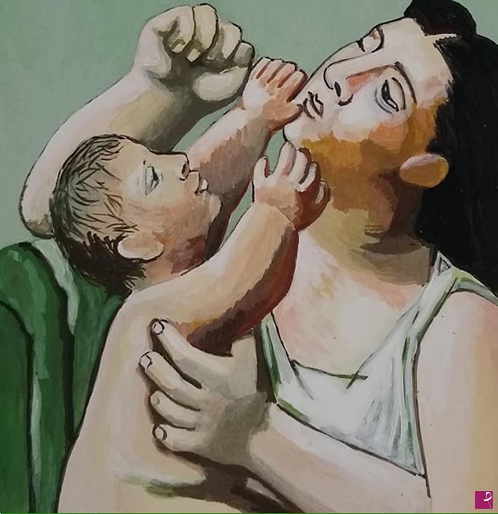 quadri in vendita online - Madre e figlio