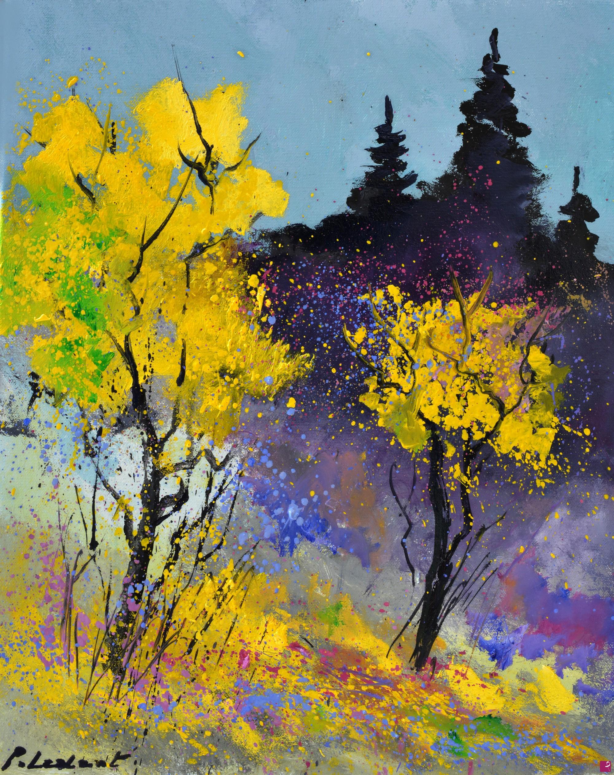 quadri in vendita online - Magic yellow trees