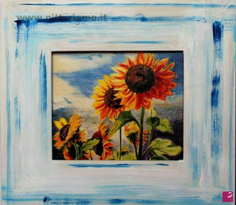 quadri in vendita online - Magnifici Girasoli
