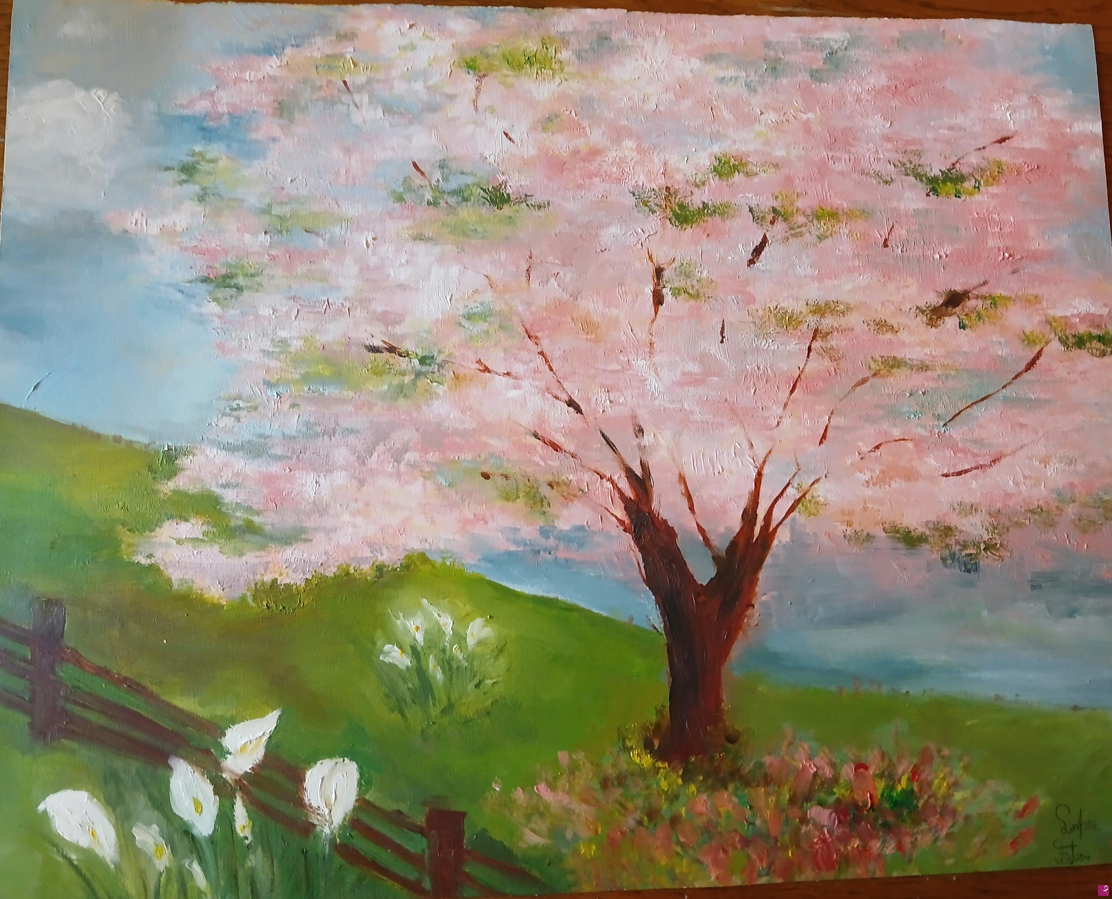 quadri in vendita online - Magnolia di primavera
