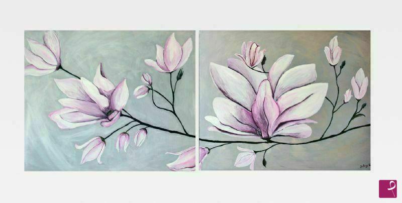 quadri in vendita online - Magnolia in fiore