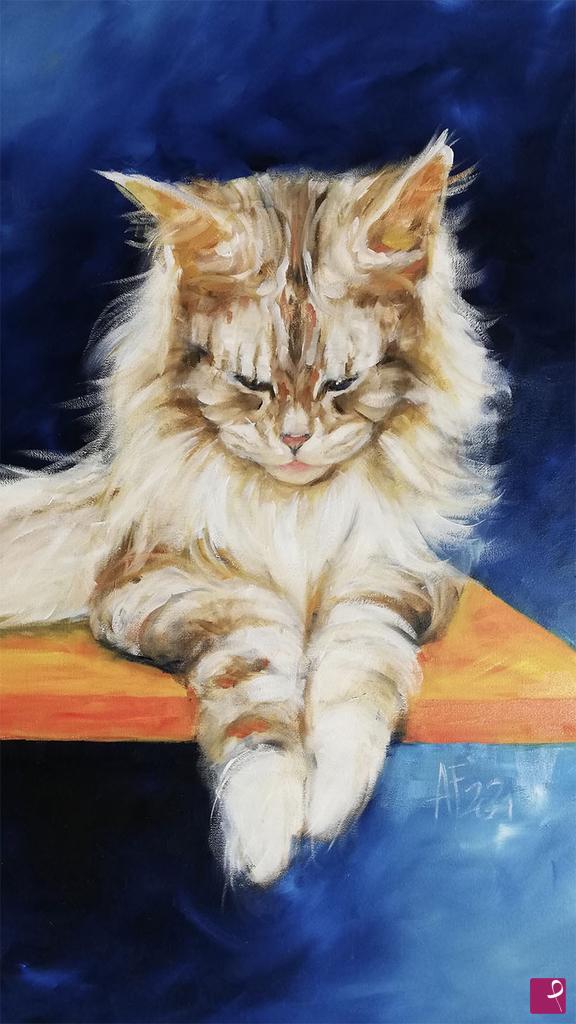 quadri in vendita online - Maincoon cat