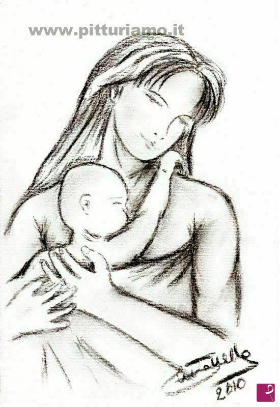 quadri in vendita online - MAMMA CON BAMBINO