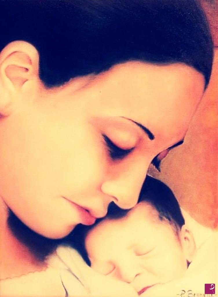 quadri in vendita online - -Mamma con bambino-
