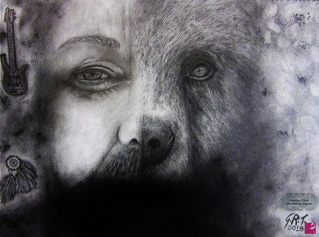 quadri in vendita online - Man and Bear