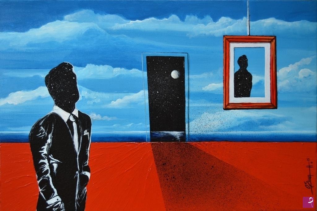 quadri in vendita online - Man In The Mirror