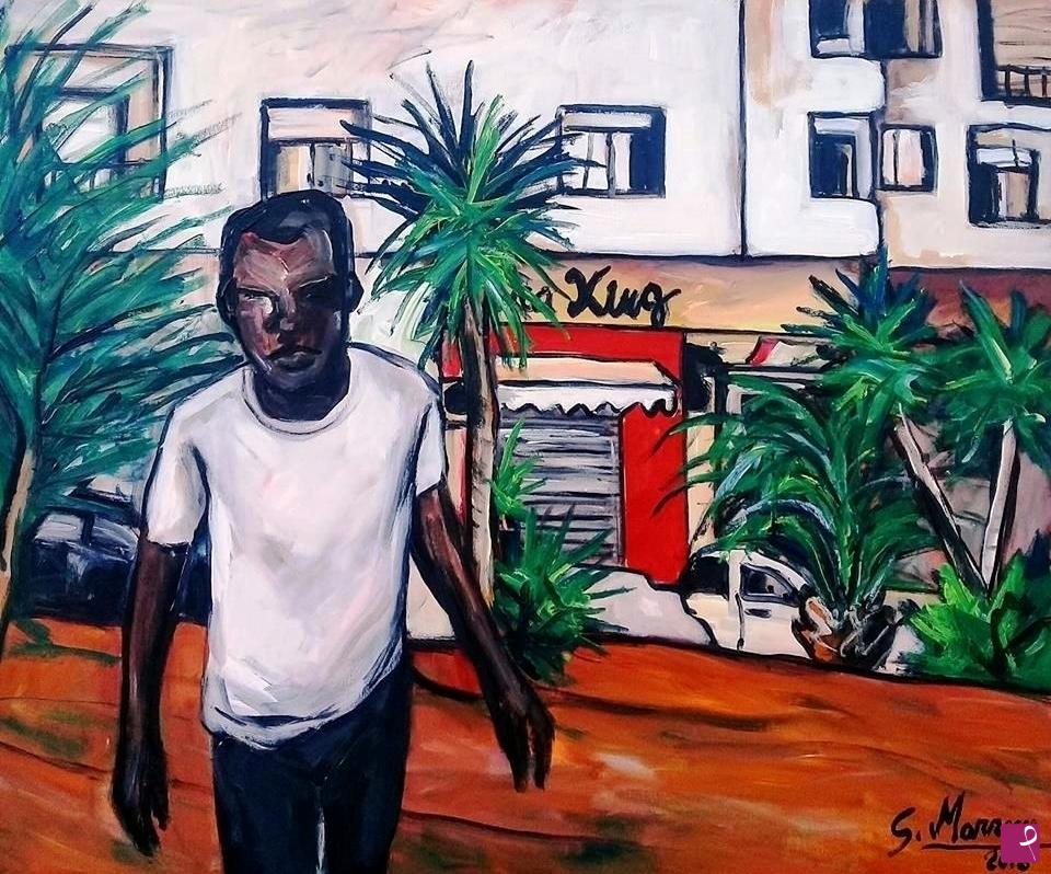 quadri in vendita online - "Man walking"