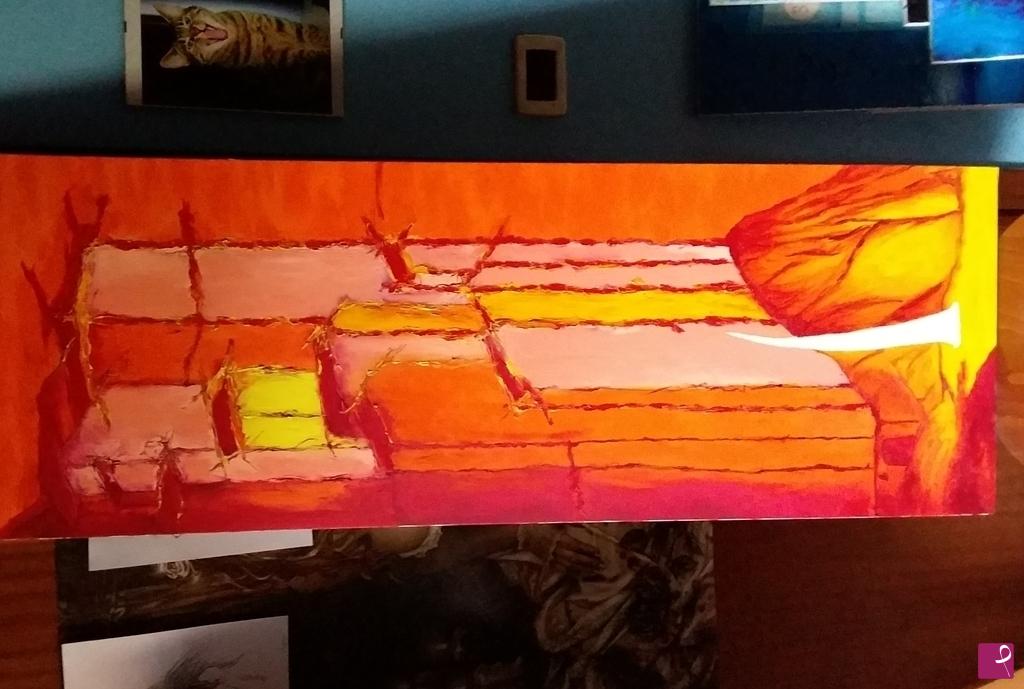 quadri in vendita online - Manarola al tramonto  (Lengthening Art)
