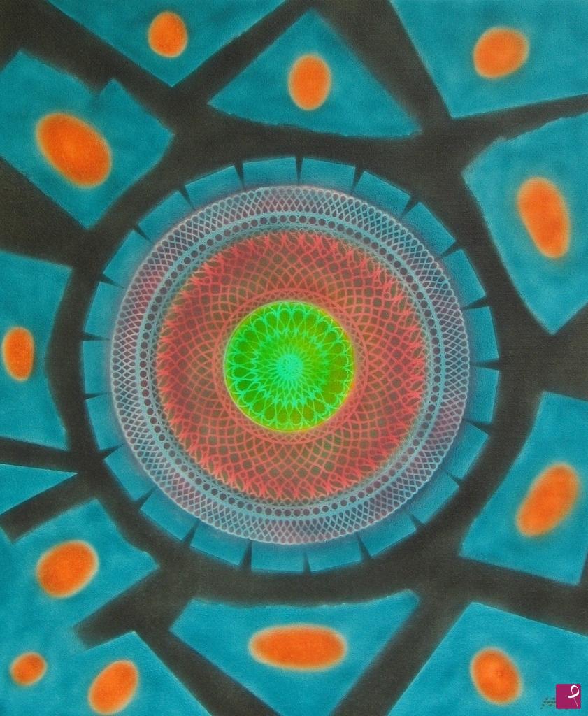 quadri in vendita online - Mandala atomico