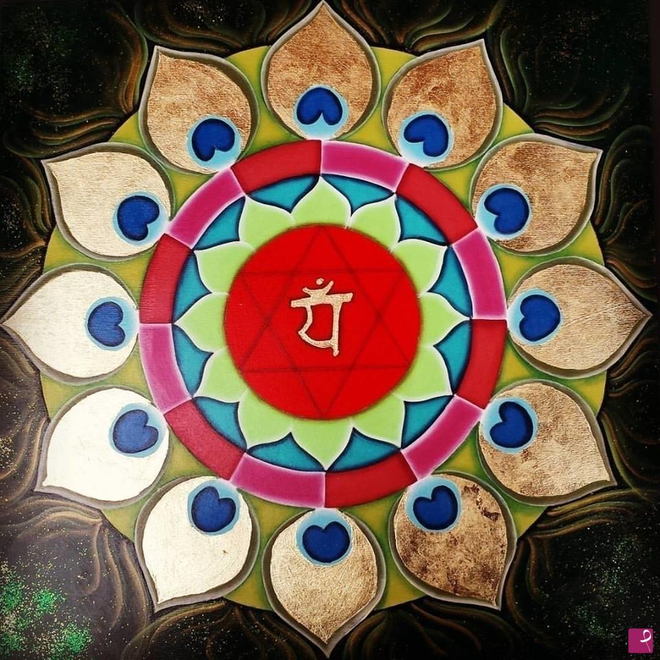 quadri in vendita online - Mandala Chakra del cuore