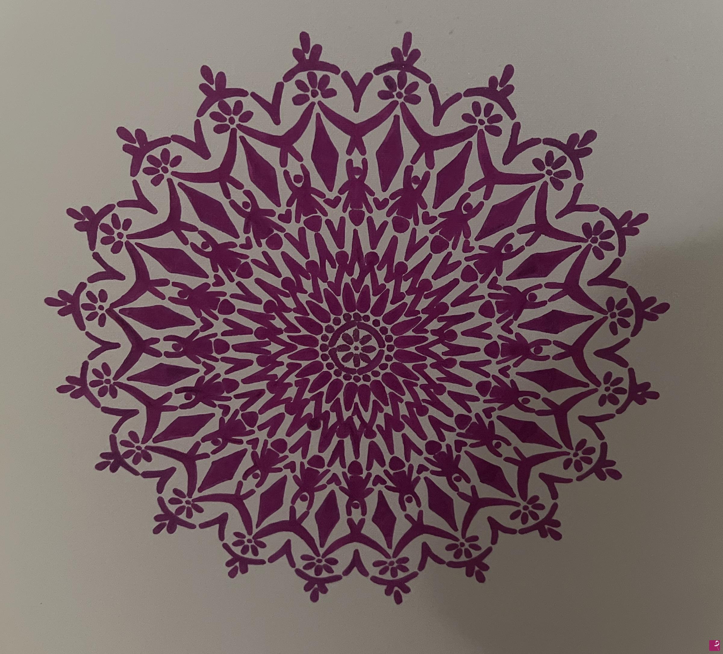 quadri in vendita online - Mandala fucsia