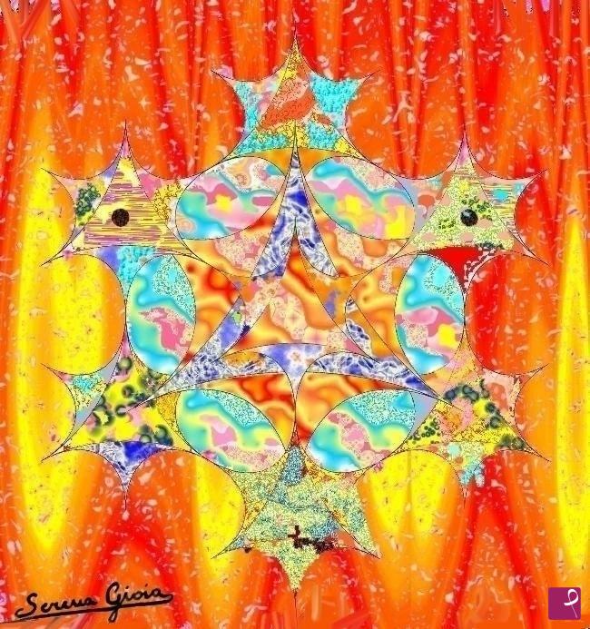quadri in vendita online - Mandala in fiamme 
