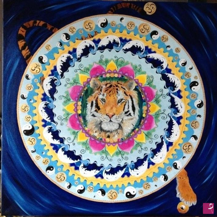 quadri in vendita online - Mandala Tigre 