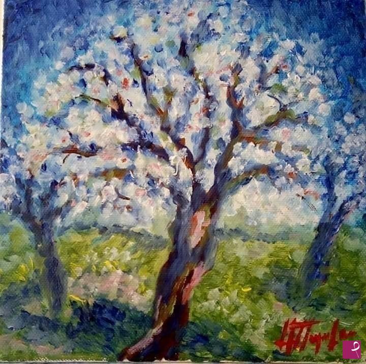 quadri in vendita online - Mandorlo in fiore