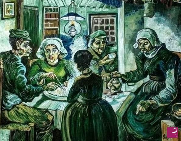quadri in vendita online - Mangiatori di patate