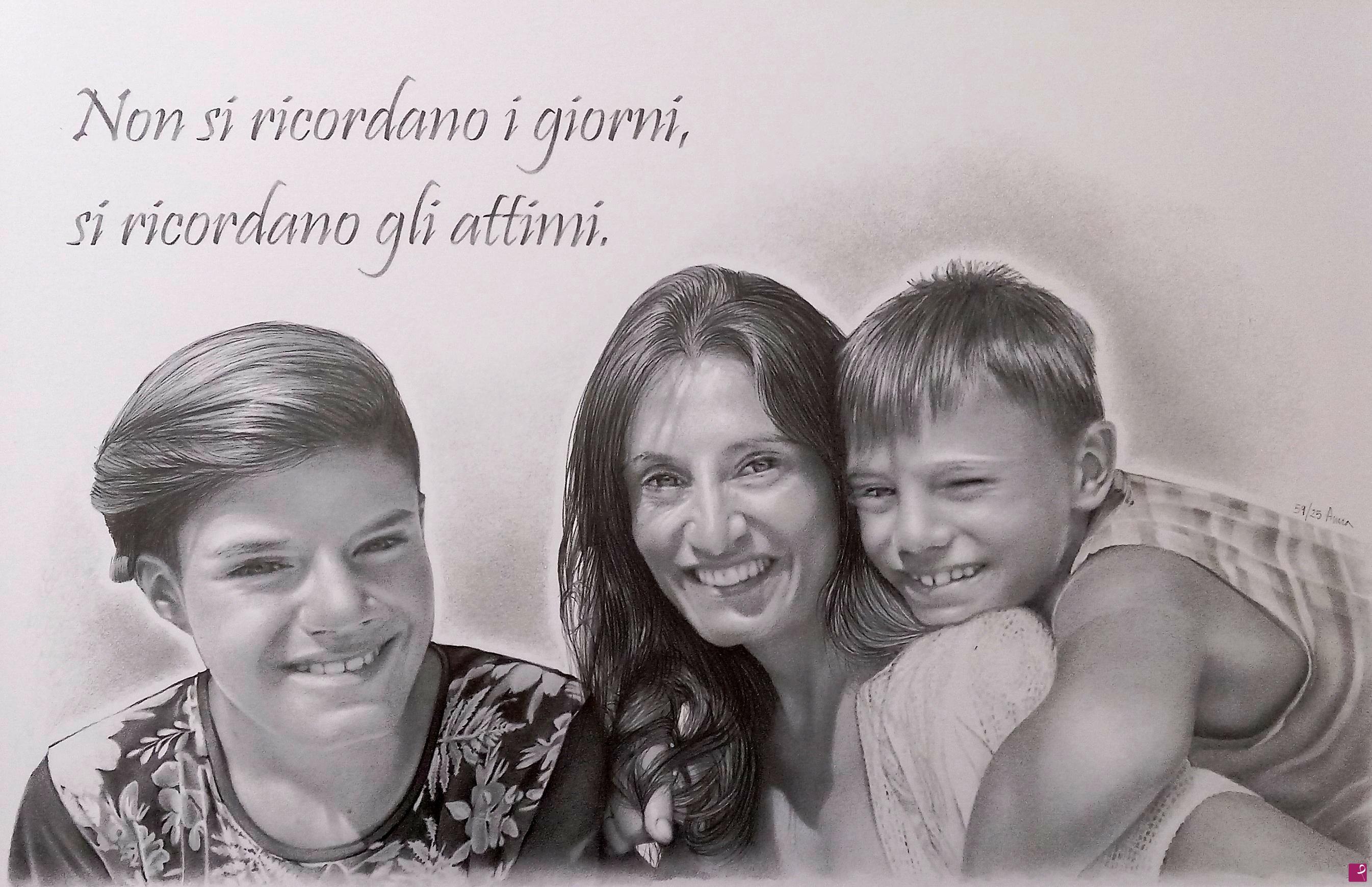 quadri in vendita online - Manola, Manuel e Christian. Ritratto.