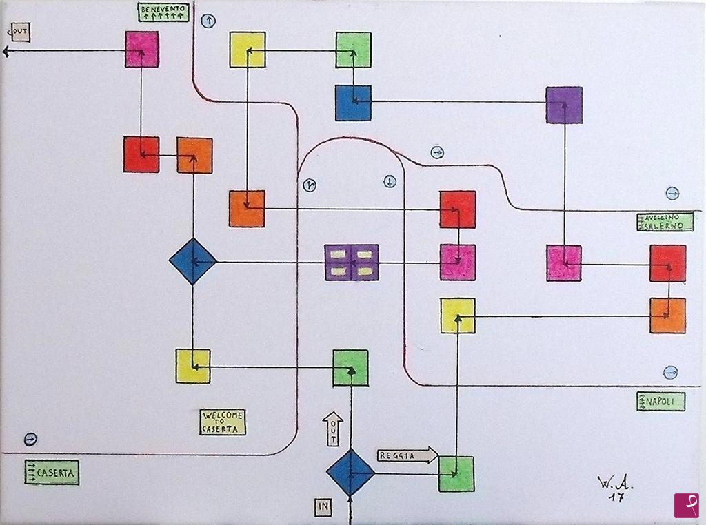 quadri in vendita online - MAPPA IDEALE DI CASERTA