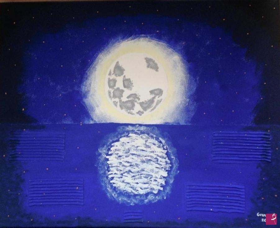 quadri in vendita online - Mare al chiaro di luna