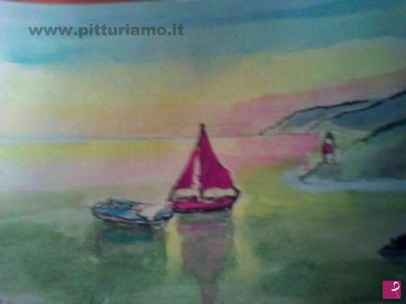 quadri in vendita online - mare al tramonto