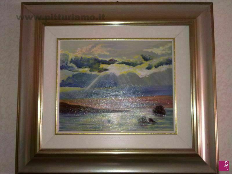 quadri in vendita online - Mare al tramonto