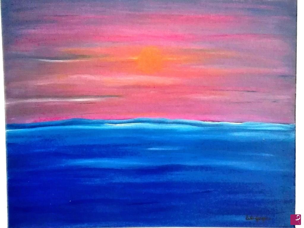 quadri in vendita online - Mare al tramonto