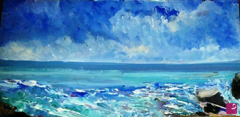 quadri in vendita online - mare dal Romito