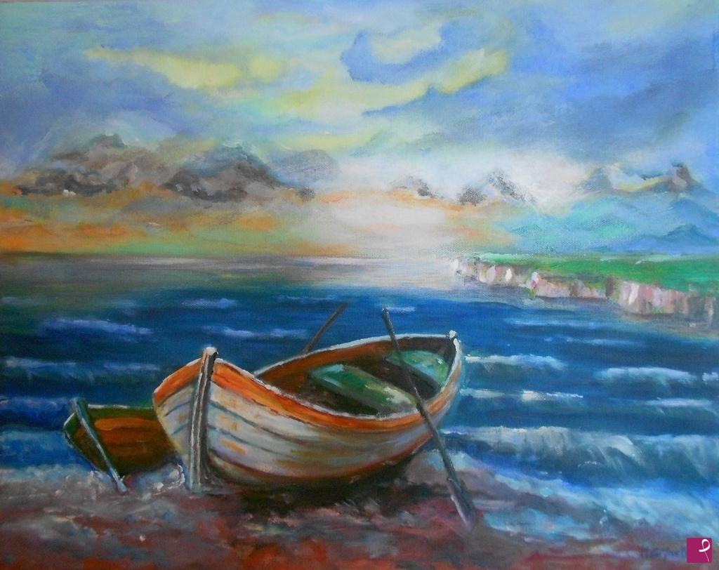 quadri in vendita online - mare d'inverno