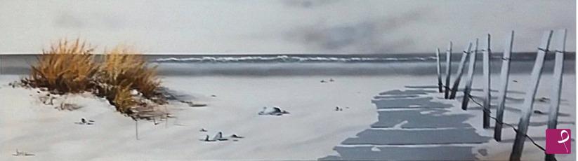 quadri in vendita online - mare d'inverno