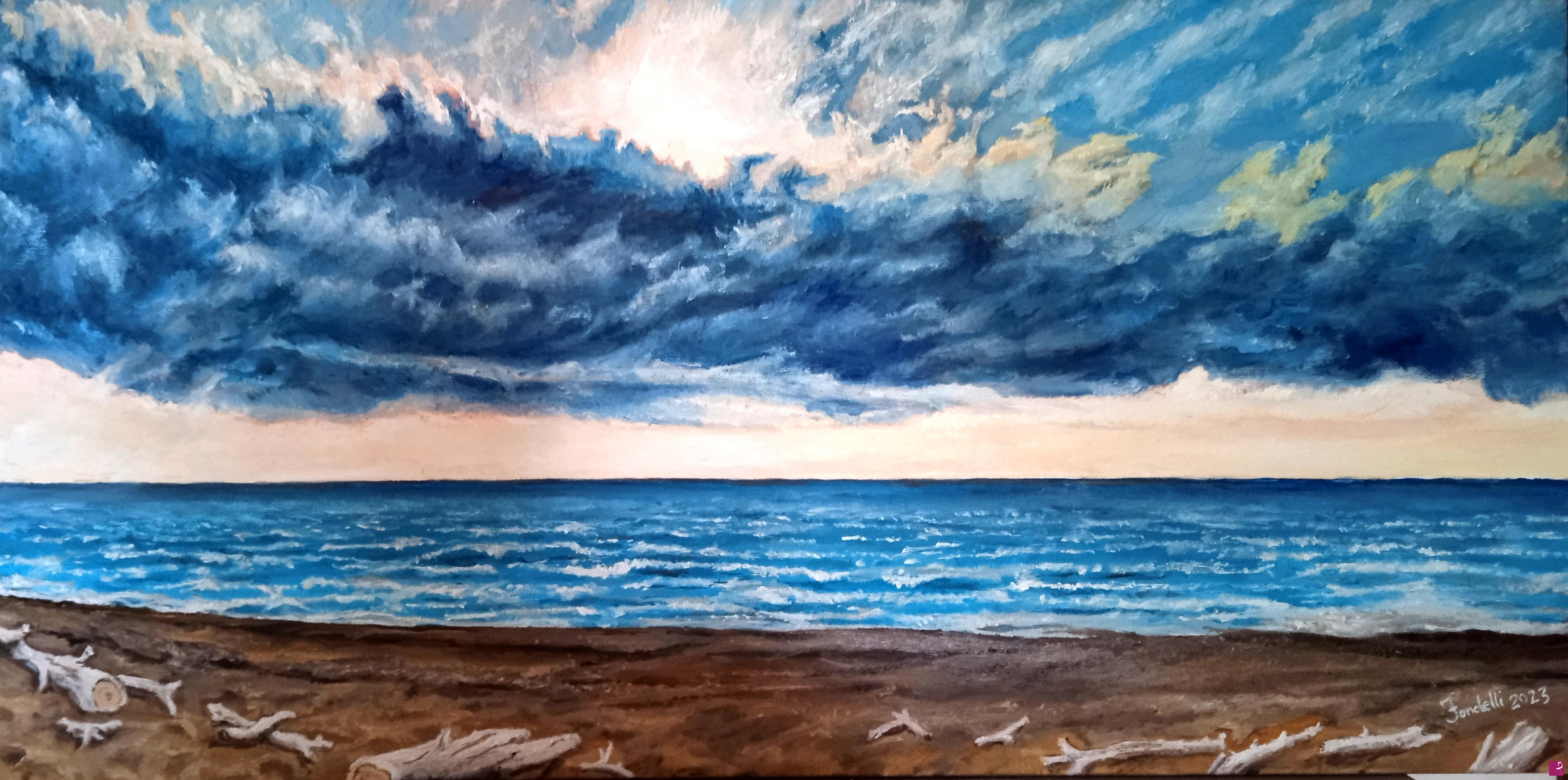 quadri in vendita online - Mare d'inverno 